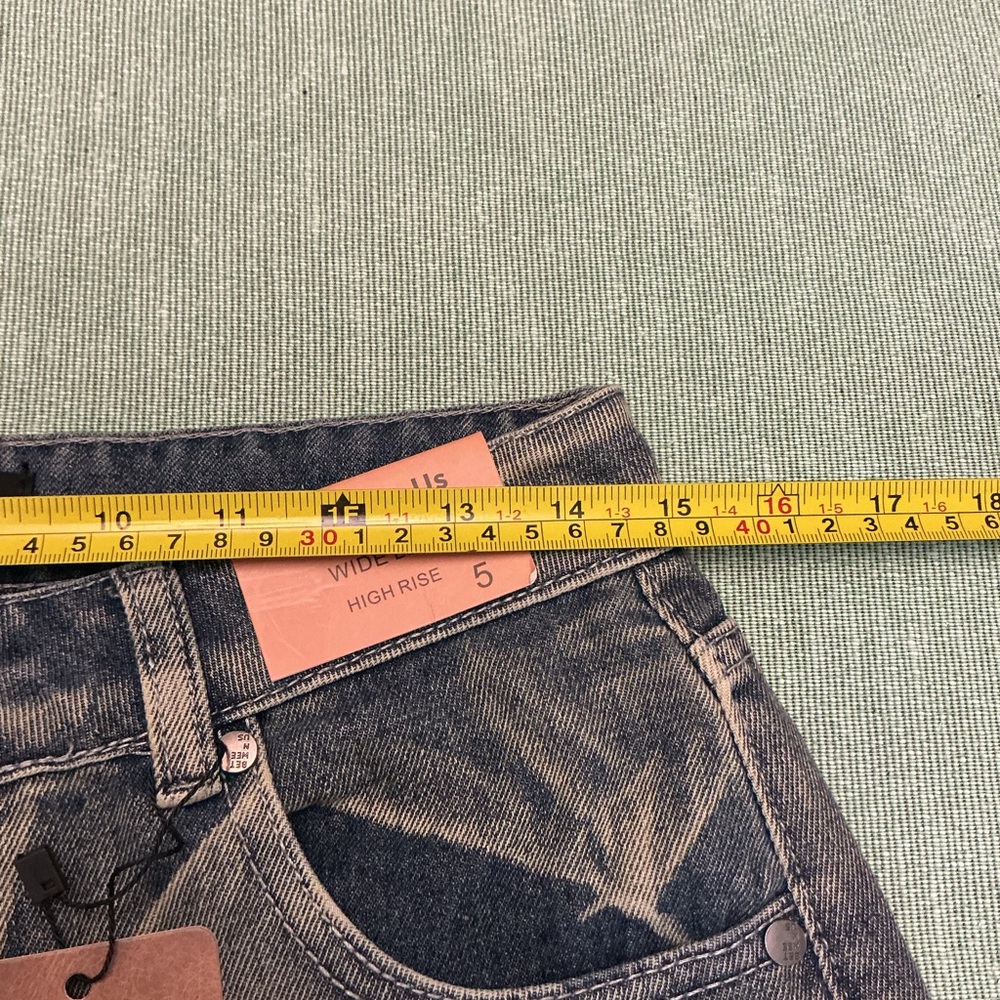 Between Us Wide Leg High Rise Jeans Blue Wash NWT Size 5 - Picture 6 of 10